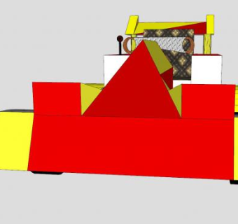 简易赛车草图SU模型下载_sketchup草图大师SKP模型