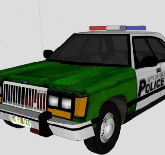 侠盗飞车警车SU模型下载_sketchup草图大师SKP模型