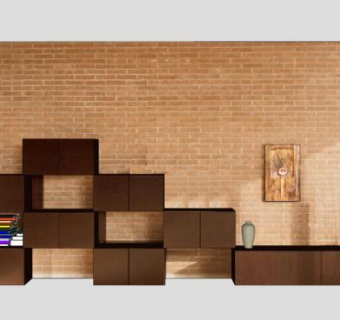 照片墙变形书柜SU模型下载_sketchup草图大师SKP模型