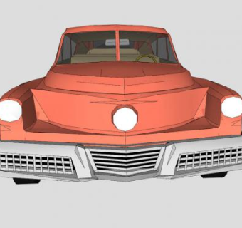 1948年款轿车车辆SU模型下载_sketchup草图大师SKP模型