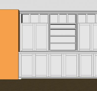 地下室柜和货架书柜SU模型下载_sketchup草图大师SKP模型