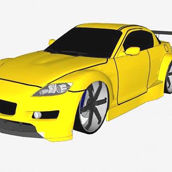 马自达RX-8跑车SU模型下载_sketchup草图大师SKP模型