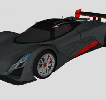 马自达风籁概念跑车SU模型下载_sketchup草图大师SKP模型