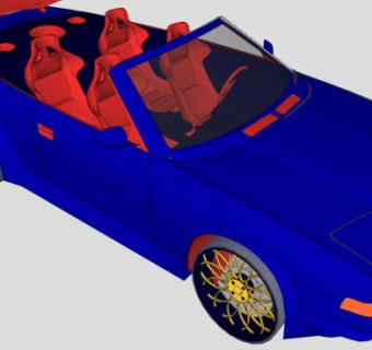 宝马850敞篷跑车SU模型下载_sketchup草图大师SKP模型