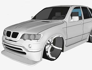 宝马X5汽车SUV车型SU模型下载_sketchup草图大师SKP模型