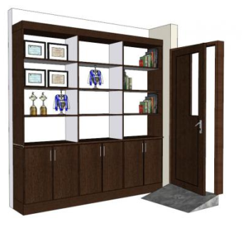 内阁摩根大通书架SU模型下载_sketchup草图大师SKP模型