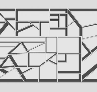 博肯斯特书架SU模型下载_sketchup草图大师SKP模型