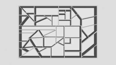 博肯斯特书架SU模型下载_sketchup草图大师SKP模型