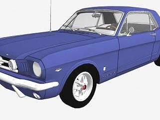 1964年福特野马GT跑车SU模型下载_sketchup草图大师SKP模型