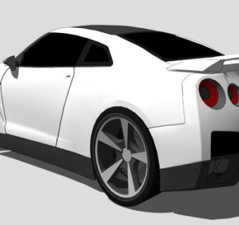 日产GT-R跑车SU模型下载_sketchup草图大师SKP模型