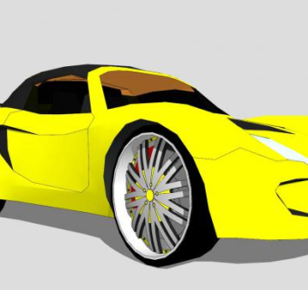路特斯Elise跑车SU模型下载_sketchup草图大师SKP模型