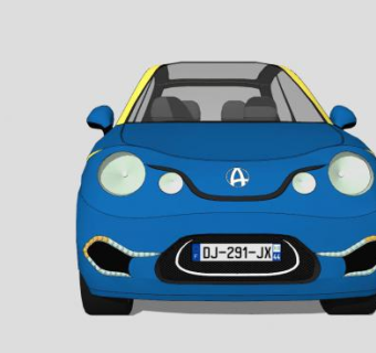 微型车车辆SU模型下载_sketchup草图大师SKP模型