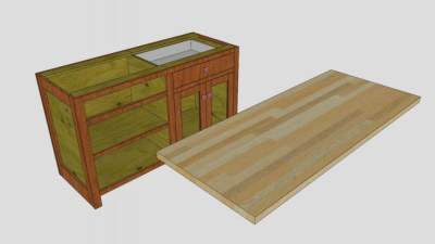 板式浴室柜橱柜SU模型下载_sketchup草图大师SKP模型