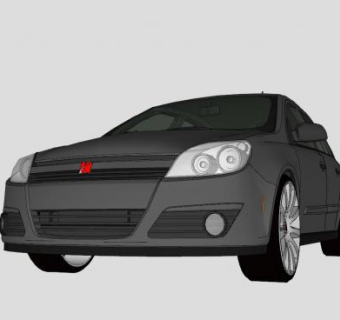 紧凑型汽车车辆SU模型下载_sketchup草图大师SKP模型