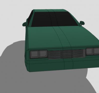 1991年老式汽车SU模型下载_sketchup草图大师SKP模型