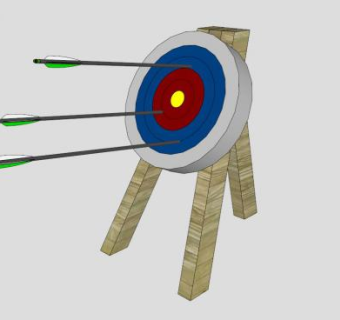 射箭目标箭头SU模型下载_sketchup草图大师SKP模型