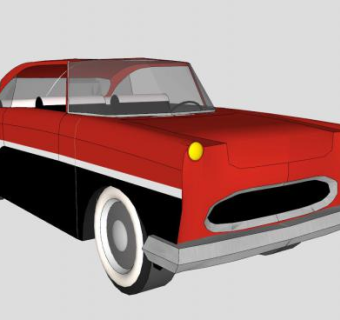 红色展车跑车SU模型下载_sketchup草图大师SKP模型