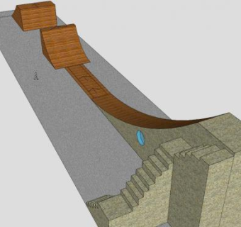 体育自行车架子SU模型下载_sketchup草图大师SKP模型