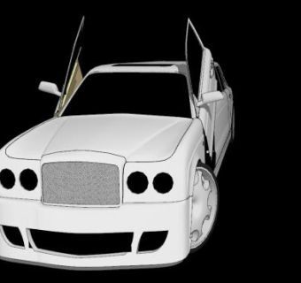 宾利雅致加长版豪华轿车SU模型下载_sketchup草图大师SKP模型