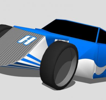 改装高速汽车SU模型下载_sketchup草图大师SKP模型