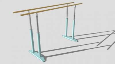 体操双杠平行栏SU模型下载_sketchup草图大师SKP模型