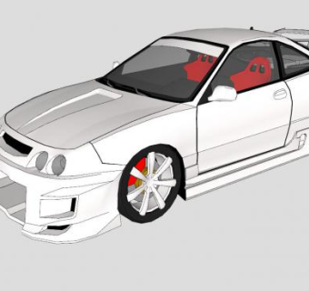 讴歌跑车车辆SU模型下载_sketchup草图大师SKP模型