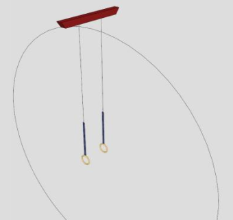 体操吊环SU模型下载_sketchup草图大师SKP模型
