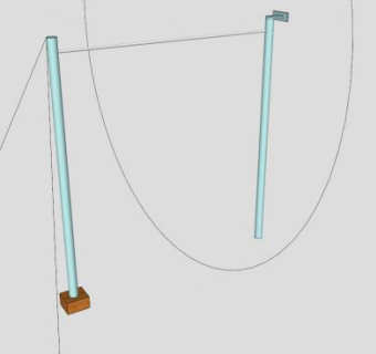 体操墙高杠SU模型下载_sketchup草图大师SKP模型