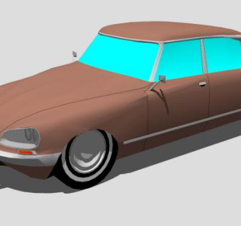 雪铁龙DS轿车SU模型下载_sketchup草图大师SKP模型