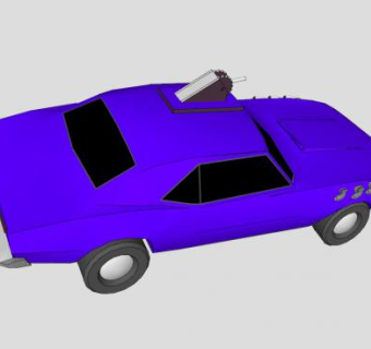 雪佛兰卡马洛跑车SU模型下载_sketchup草图大师SKP模型