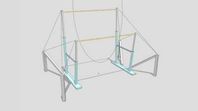 体操高低杠SU模型下载_sketchup草图大师SKP模型