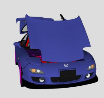 马自达rx7跑车SU模型下载_sketchup草图大师SKP模型