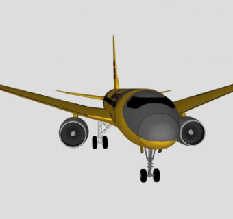 Z195航班飞机SU模型下载_sketchup草图大师SKP模型