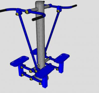 健身户外步进设备SU模型下载_sketchup草图大师SKP模型