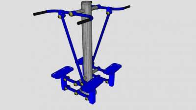 健身户外步进设备SU模型下载_sketchup草图大师SKP模型