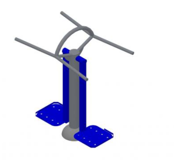 蓝色健身户外设备SU模型下载_sketchup草图大师SKP模型