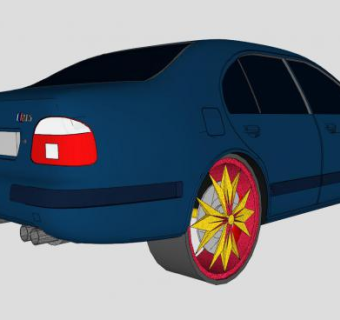 宝马M5轿车SU模型下载_sketchup草图大师SKP模型