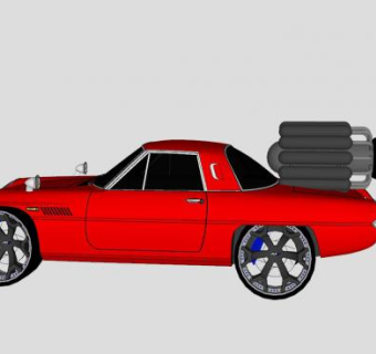 马自达Cosmo双门跑车SU模型下载_sketchup草图大师SKP模型