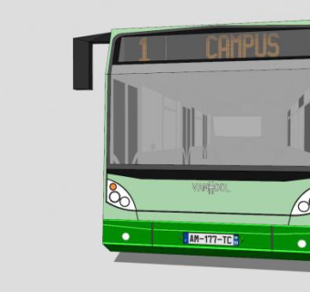 公共汽车车辆SU模型下载_sketchup草图大师SKP模型