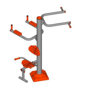 健身户外运动橘色器材SU模型下载_sketchup草图大师SKP模型
