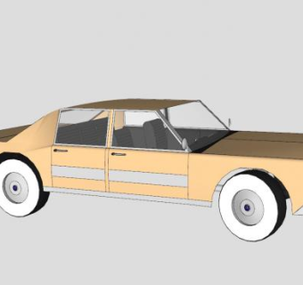 四门轿车车辆SU模型下载_sketchup草图大师SKP模型