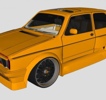 大众高尔夫1984年SUV汽车SU模型下载_sketchup草图大师SKP模型