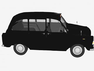 伦敦出租车奥斯汀FX4汽车SU模型下载_sketchup草图大师SKP模型