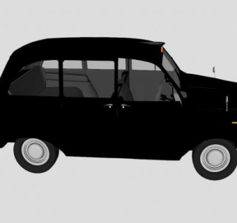 伦敦出租车奥斯汀FX4汽车SU模型下载_sketchup草图大师SKP模型