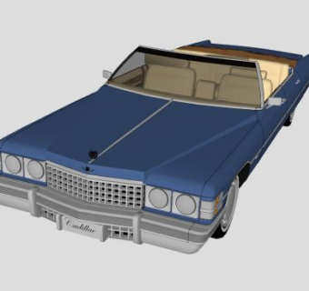 凯迪拉克老式敞篷轿车SU模型下载_sketchup草图大师SKP模型