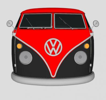 大众巴士汽车SU模型下载_sketchup草图大师SKP模型