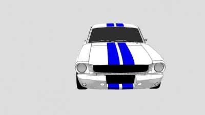 福特谢尔比眼镜蛇gt350跑车SU模型下载_sketchup草图大师SKP模型