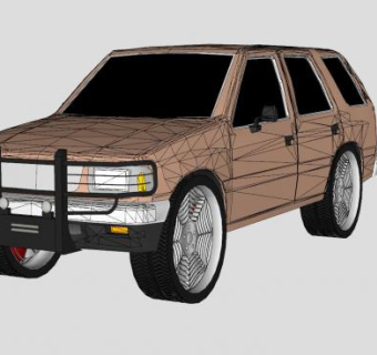 五十铃竞技者SUV汽车SU模型下载_sketchup草图大师SKP模型