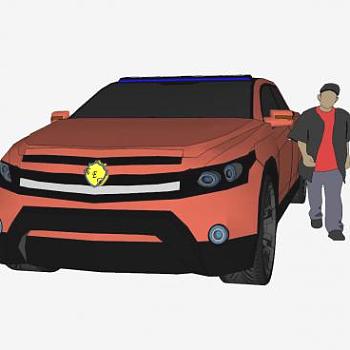 皮卡汽车<em>车辆</em>SU模型下载_sketchup草图大师SKP模型