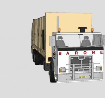 环卫垃圾收集车SU模型下载_sketchup草图大师SKP模型